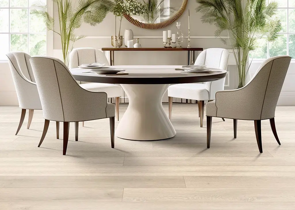 Office space with vinyl flooring
